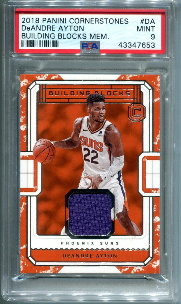 Deandre Ayton 2018 Panini Cornerstones Building Blocks #BB-DA (PSA Mint 9)