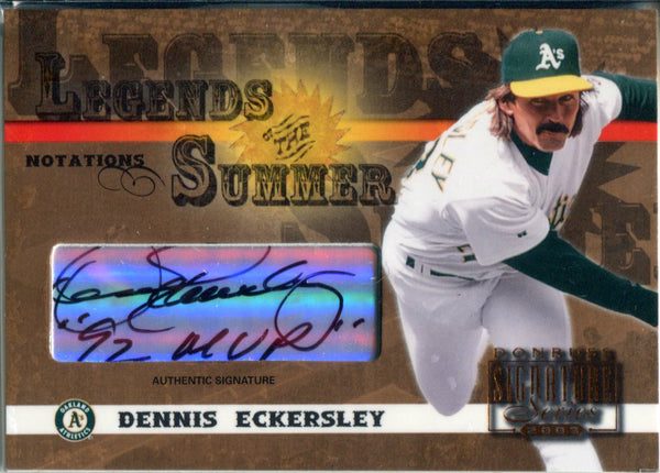 Dennis Eckersley Autographed 2003 Donruss Legends of Summer Card