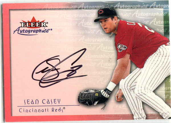 Sean Casey 2000 Fleer Autographed Card