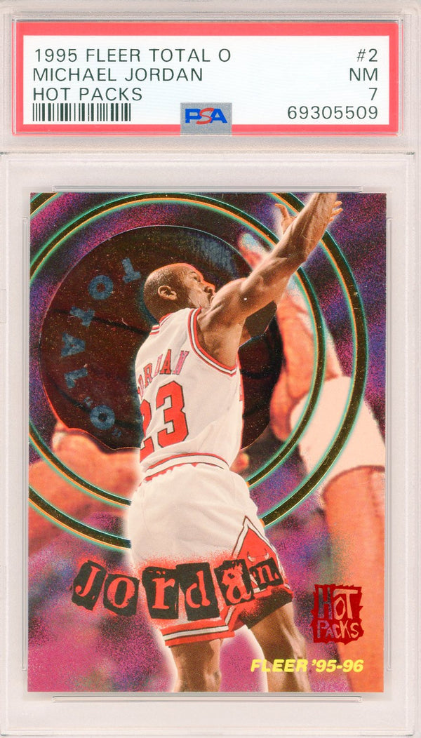 Michael Jordan 1995 Fleer Total O Hot Packs Card #2 (PSA NM 7)