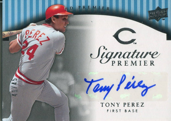 Tony Perez 2008 Upper Deck Autographed Card