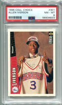 Allen Iverson 1996 Collectors Choice #301 PSA NM-MT 8 Card