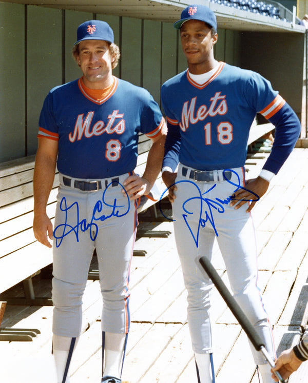 Gary Carter & Darryl Strawberry Autographed 8x10 Photo (JSA)