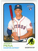 Jeremy Pena 2022 Topps Heritage Rookie Card #629