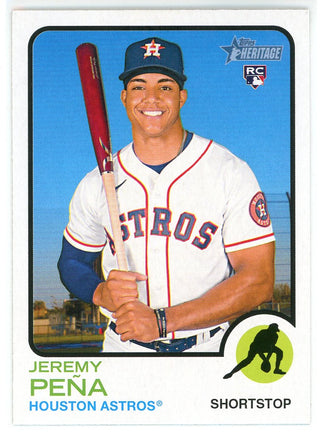 Jeremy Pena 2022 Topps Heritage Rookie Card #629