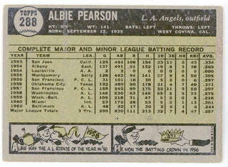 Albie Pearson 1961 Topps Card #288