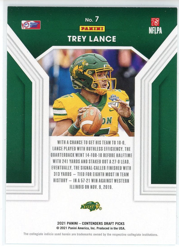 Trey Lance 2021 Contenders Draft Picks Rookie Card #7