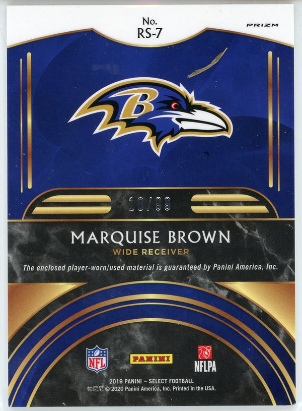 Marquise Brown 2019 Panini Select Prizm Rookie Jersey Card