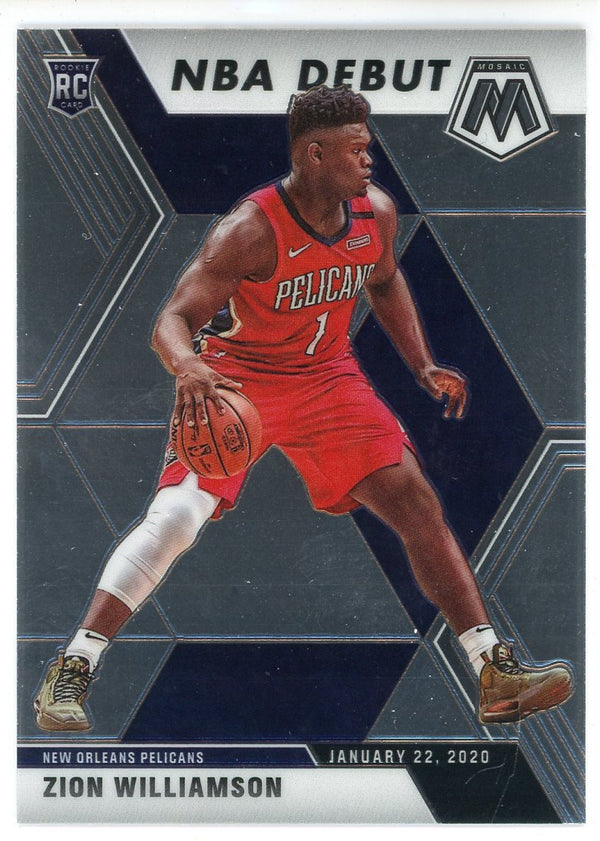 Zion Williamson 2019-20 Panini Mosaic NBA Debut Rookie Card #269