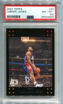 LeBron James 2007 Topps #23 PSA NM-MT 8.5 Card