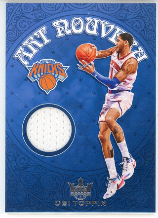 Obi Toppin 2020-21 Panini Court Kings Art Nouveau Patch Card #AN-OBI