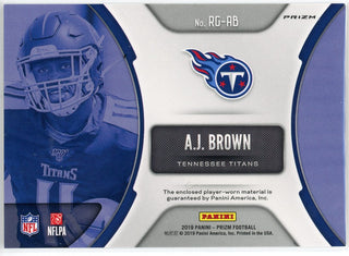 AJ Brown 2019 Panini Prizm Rookie Silver Prizm Jersey Card