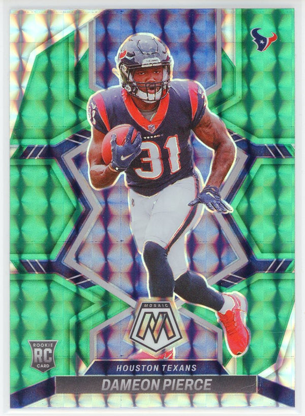 Dameon Pierce 2022 Panini Mosaic Green Prizm Rookie Card #324