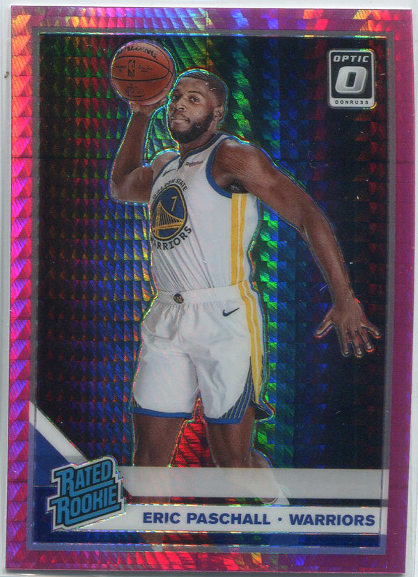 Eric Paschall 2019-20 Donruss Optic Pink Hyper Prizm Rated Rookie Card