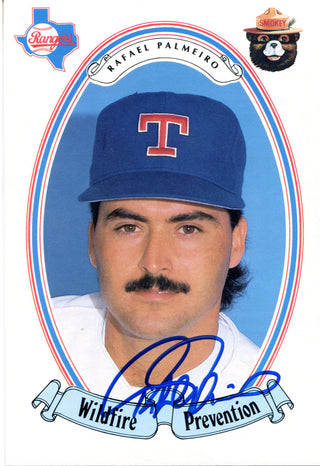 Rafael Palmeiro Autographed Wildfire Prevention Card