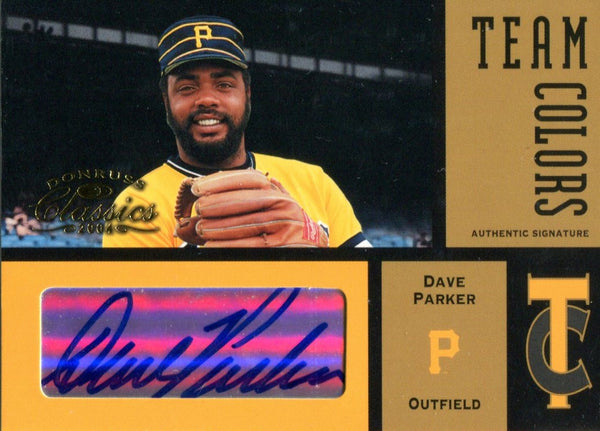 Dave Parker Autographed 2004 Donruss Classics Team Colors Card