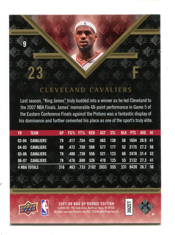 Lebron James 2007-08 Upper Deck SP #9 Card