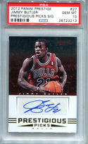 Jimmy Butler 2012 Panini Prestige #27 Autographed Card (PSA GEM MT 10)