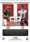 Ja'Marr Chase & Kyle Pitts 2021 Panini Contenders Round 1 Numbers Rookie Card #RN-KPI