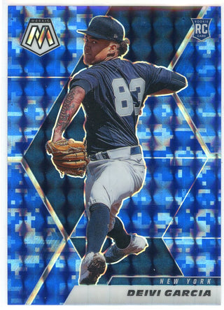 Deivi Garcia 2021 Panini Mosaic Blue Prizm Rookie Card #215