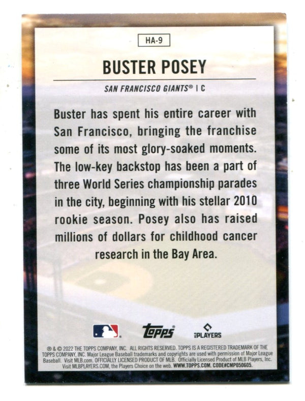 Buster Posey 2022 Topps Home Field Advantage #HA9 Card