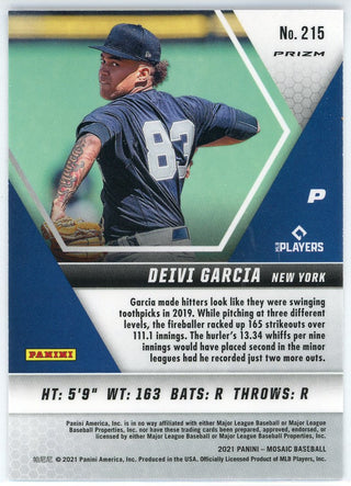 Deivi Garcia 2021 Panini Mosaic Blue Prizm Rookie Card #215