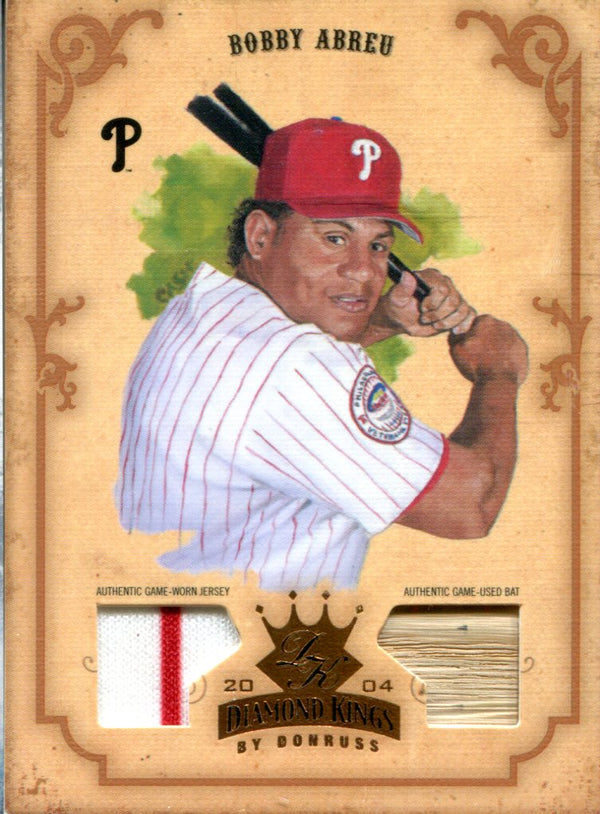 Bobby Abreu 2004 Donruss Diamond Kings Jersey Bat Card