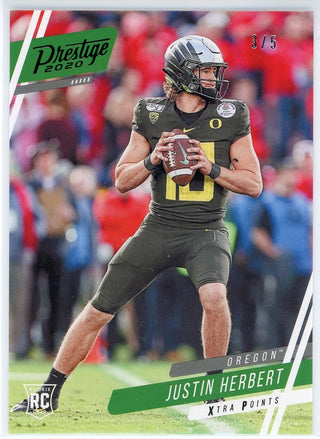 Justin Herbert 2020 Panini Chronicles Prestige Draft Picks Rookie Card