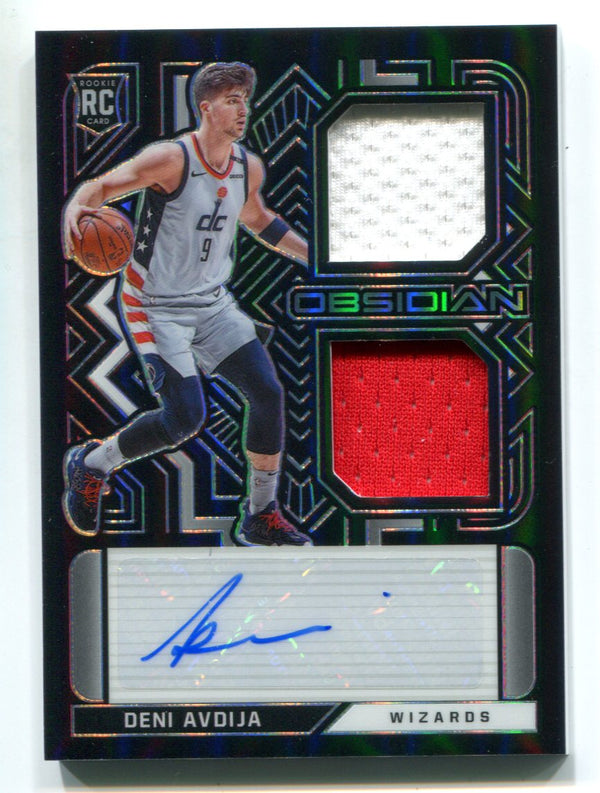 Deni Avdija 2020-21 Panini Obsidian #RJIDAV Jersey Patch Card Auto /49