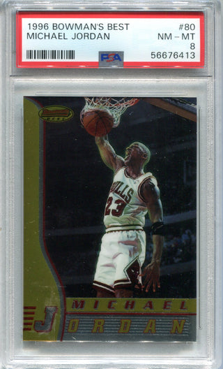 Michael Jordan 1996 Bowman`s Best #80 PSA 8 Card