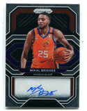 Mikal Bridges 2020-21 Panini Prizm #PEMKL Autographed Card