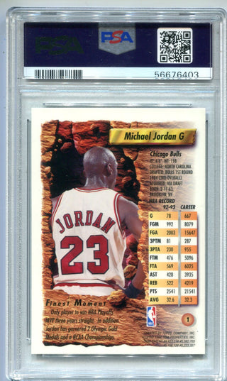 Michael Jordan 1993 Topps Finest #1 PSA NM-MT 8 Card