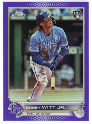 Bobby Witt Jr. 2022 Topps Chrome Purple Refractor Rookie Card #USC35