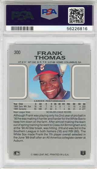 Frank Thomas 1990 Leaf Rookie Card #300 (PSA)