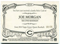 Joe Morgan 2014 Topps Gypsy Queen Jumbo Relic #10/25