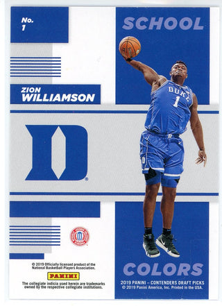 Zion Williamson 2019-20 Panini Contenders Draft Pick Rookie Card #1