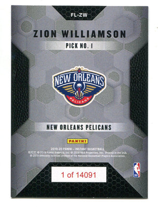 Zion Williamson 2019 Panini Instant Draft Night RC