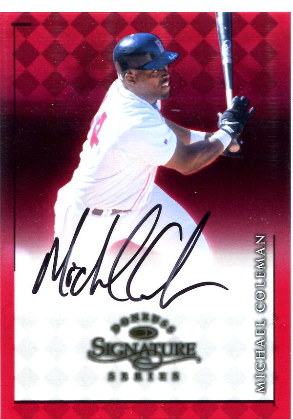 Michael Coleman 1998 Donruss Signature Series Autographed Card