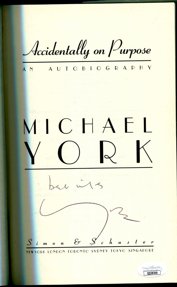 Michael York Autographed Book "Accidentally On Purpose" (JSA)