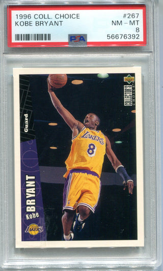 Kobe Bryant 1996 Topps Collectors Choice #267 PSA NM-MT 8 Card