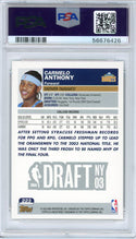 Carmelo Anthony 2003 Topps Rookie Card #223 (PSA Mint 9)