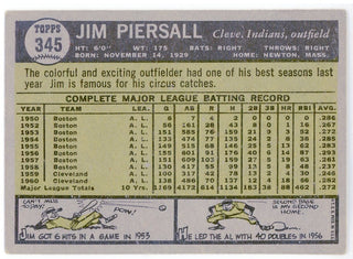 Jim Piersall 1961 Topps Card #345