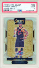 LeBron James 2016 Panini Select Silver Prizm Card #286 (PSA Mint 9)