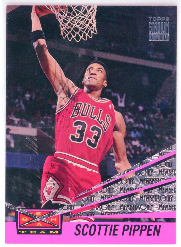 Scottie Pippen 1993 Topps Stadium Club Members Only Beam Team Card #18