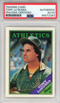 Tony LaRussa Autographed 1988 Topps Card (PSA)