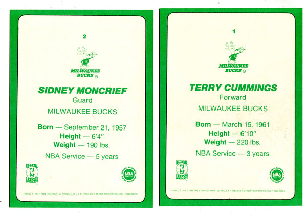 1985-86 Star Milwaukee Bucks Team Super Complete set #MB1-MB5