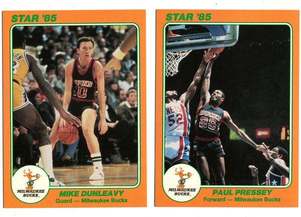 1985-86 Star Milwaukee Bucks Team Super Complete set #MB1-MB5