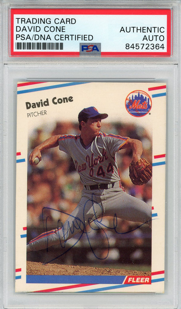 David Cone Autographed 1988 Fleer Card (PSA)