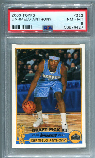 Carmelo Anthony 2003 Topps #22 PSA NM-MT 8 Card