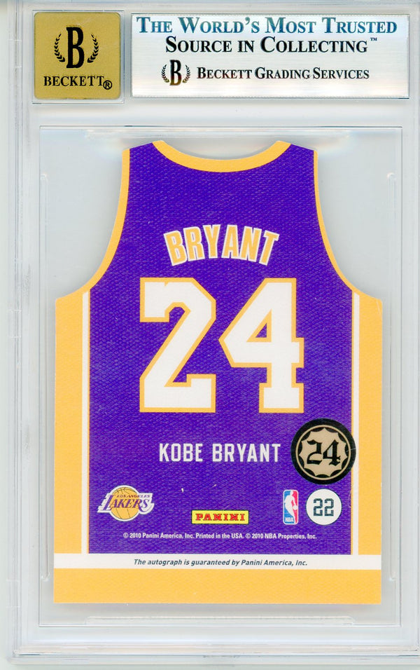 Kobe Bryant Autographed 2010-11 Panini Threads Team threads Away Card #22 (BVG 8.5/10)